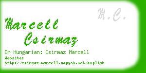 marcell csirmaz business card